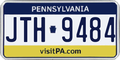 PA license plate JTH9484