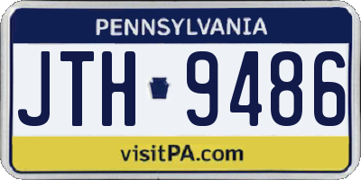 PA license plate JTH9486