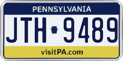 PA license plate JTH9489