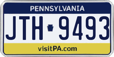 PA license plate JTH9493