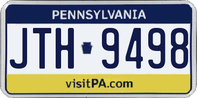 PA license plate JTH9498