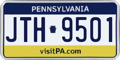 PA license plate JTH9501
