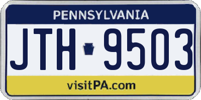 PA license plate JTH9503