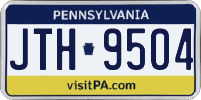 PA license plate JTH9504