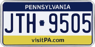 PA license plate JTH9505