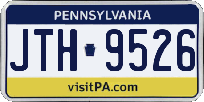 PA license plate JTH9526
