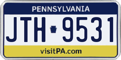PA license plate JTH9531