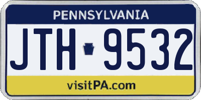 PA license plate JTH9532