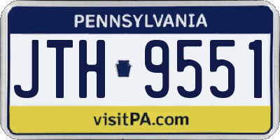 PA license plate JTH9551