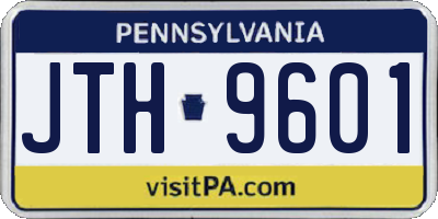 PA license plate JTH9601