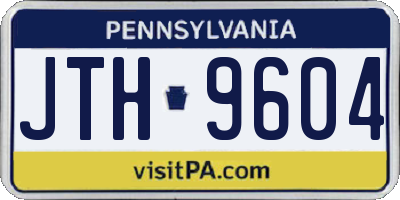 PA license plate JTH9604