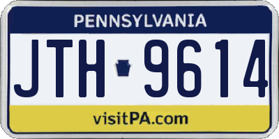 PA license plate JTH9614