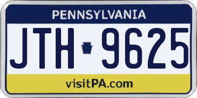 PA license plate JTH9625