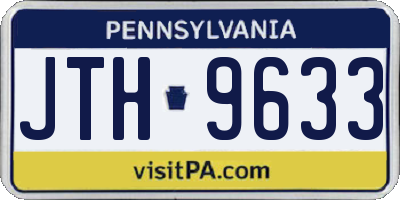 PA license plate JTH9633
