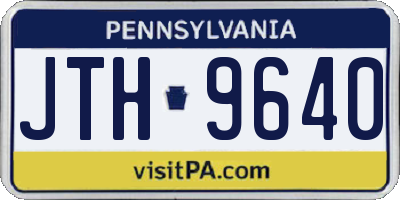 PA license plate JTH9640
