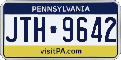 PA license plate JTH9642