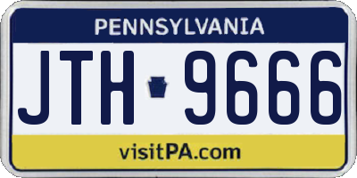 PA license plate JTH9666