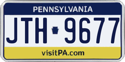 PA license plate JTH9677