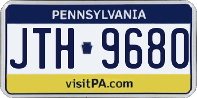 PA license plate JTH9680