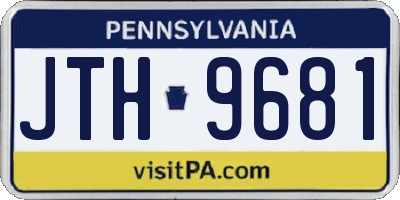 PA license plate JTH9681
