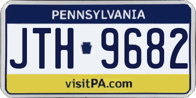 PA license plate JTH9682