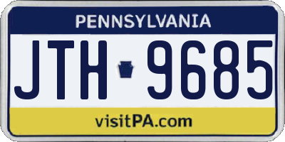 PA license plate JTH9685