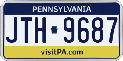 PA license plate JTH9687