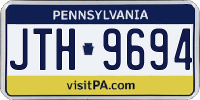 PA license plate JTH9694
