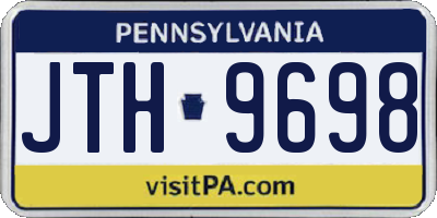 PA license plate JTH9698