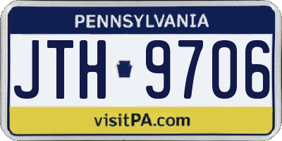 PA license plate JTH9706