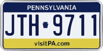 PA license plate JTH9711