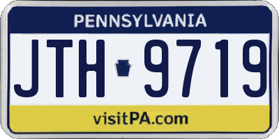 PA license plate JTH9719