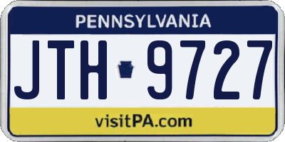 PA license plate JTH9727