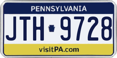 PA license plate JTH9728
