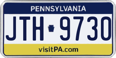 PA license plate JTH9730