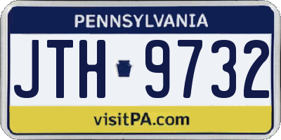 PA license plate JTH9732
