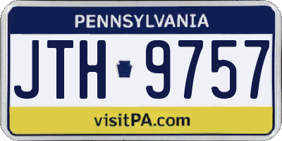 PA license plate JTH9757