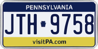 PA license plate JTH9758