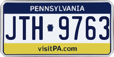 PA license plate JTH9763