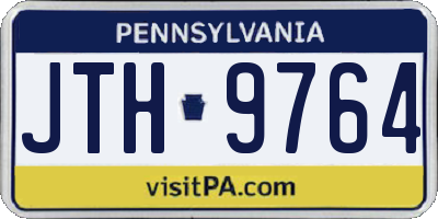 PA license plate JTH9764