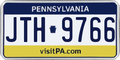 PA license plate JTH9766