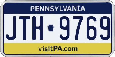 PA license plate JTH9769