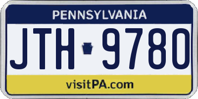 PA license plate JTH9780