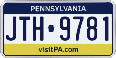 PA license plate JTH9781