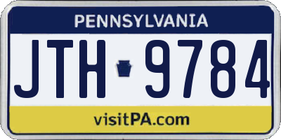 PA license plate JTH9784