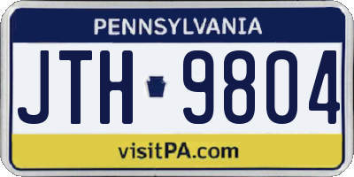 PA license plate JTH9804
