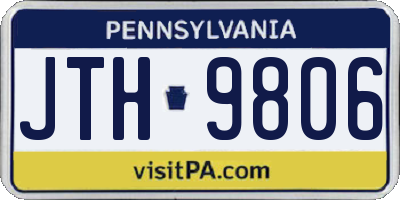 PA license plate JTH9806