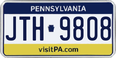 PA license plate JTH9808