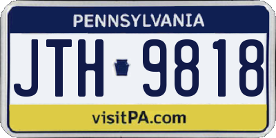 PA license plate JTH9818