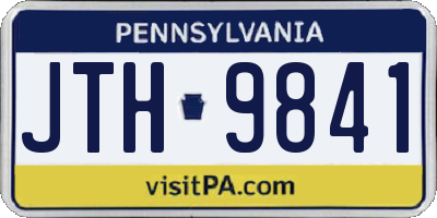 PA license plate JTH9841